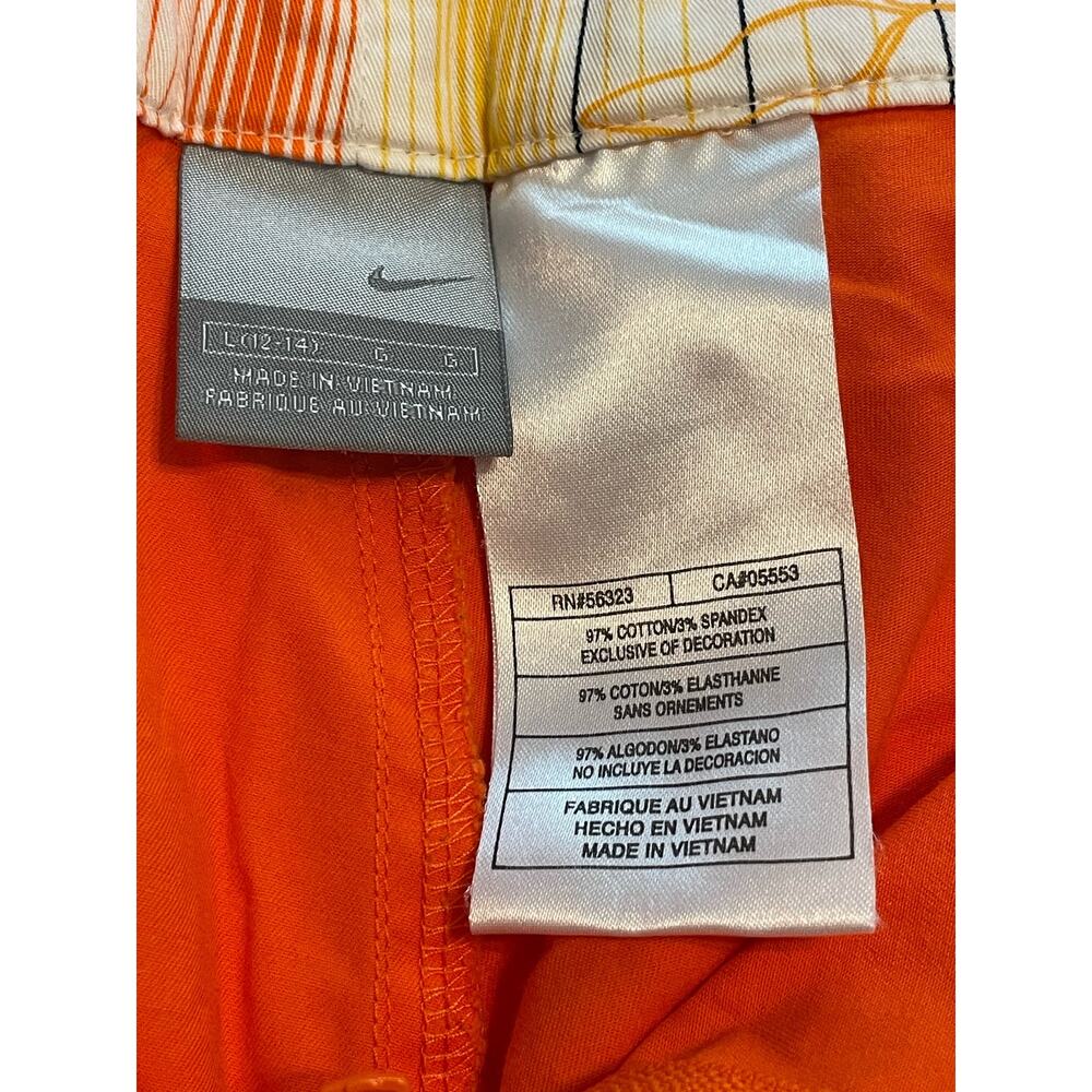 Nike Shorts Orange athletic 72 LARGE 12/14 short shorts Y2K - Picture 4 of 9